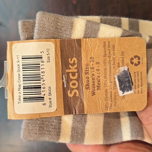 Lazy One Striped Socks- I Already Want To Take A Nap - Picture 3 of 4
